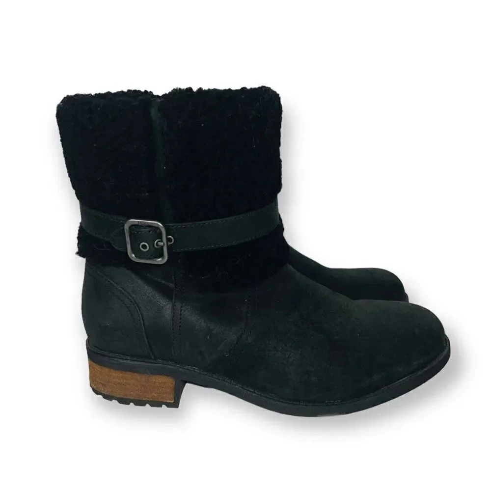 UGG Blayre II Water Resistant Boots Black Women's 8-8.5‎